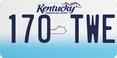 KY license plate 170TWE