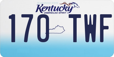 KY license plate 170TWF