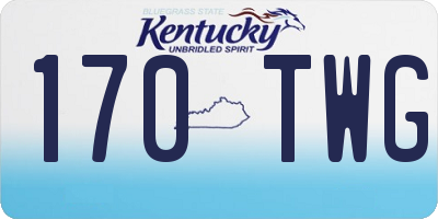 KY license plate 170TWG