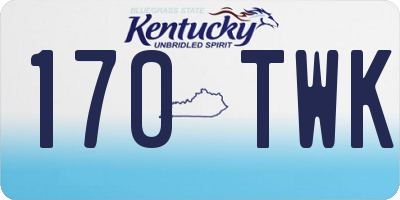 KY license plate 170TWK