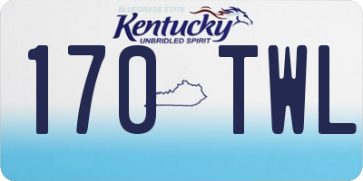 KY license plate 170TWL