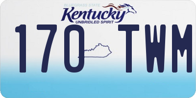 KY license plate 170TWM