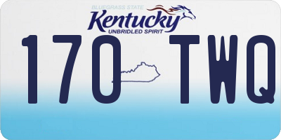KY license plate 170TWQ