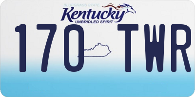 KY license plate 170TWR