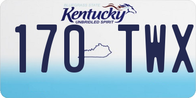 KY license plate 170TWX