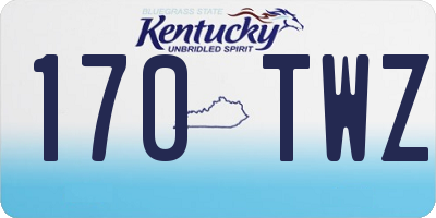 KY license plate 170TWZ