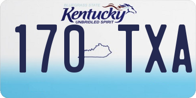KY license plate 170TXA