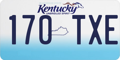 KY license plate 170TXE