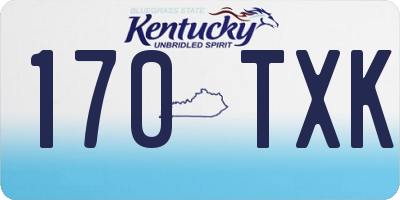 KY license plate 170TXK
