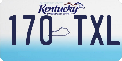 KY license plate 170TXL