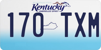 KY license plate 170TXM