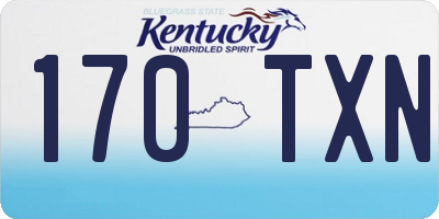KY license plate 170TXN