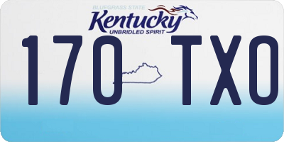 KY license plate 170TXO