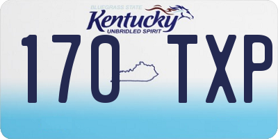 KY license plate 170TXP