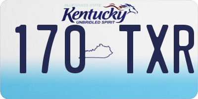KY license plate 170TXR