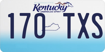 KY license plate 170TXS