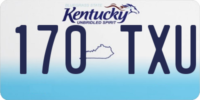 KY license plate 170TXU