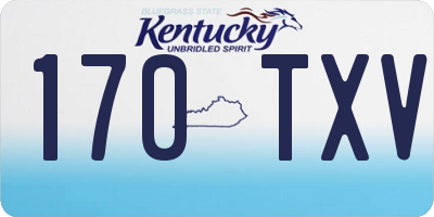 KY license plate 170TXV