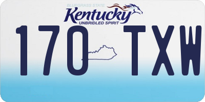 KY license plate 170TXW