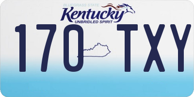 KY license plate 170TXY