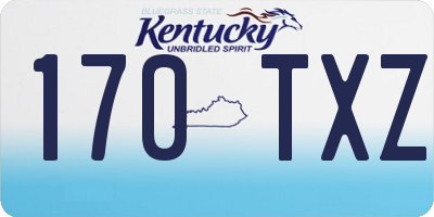 KY license plate 170TXZ