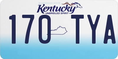 KY license plate 170TYA