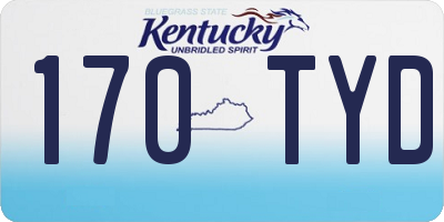 KY license plate 170TYD