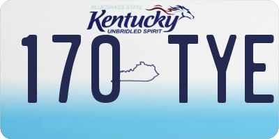 KY license plate 170TYE