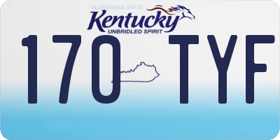 KY license plate 170TYF