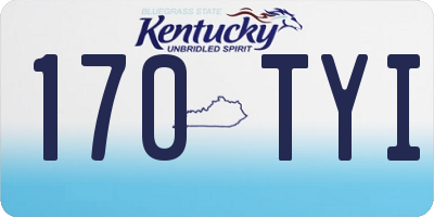 KY license plate 170TYI