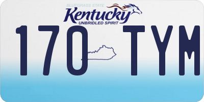KY license plate 170TYM