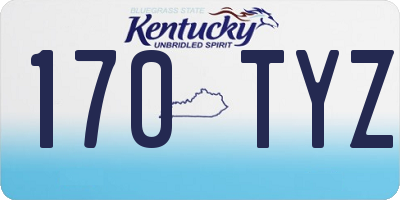 KY license plate 170TYZ