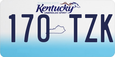 KY license plate 170TZK