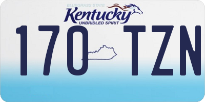 KY license plate 170TZN