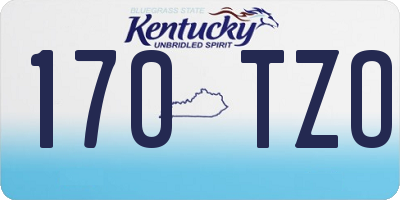KY license plate 170TZO