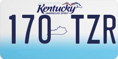 KY license plate 170TZR