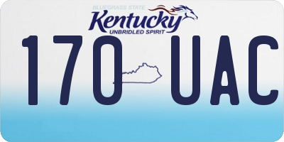 KY license plate 170UAC