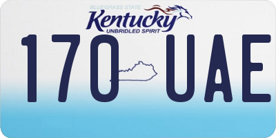 KY license plate 170UAE