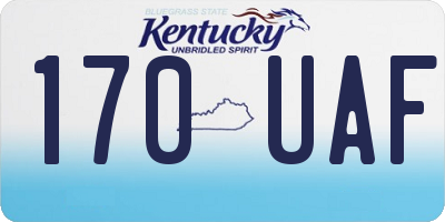 KY license plate 170UAF