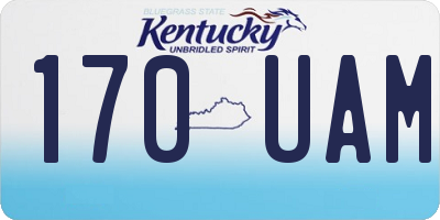 KY license plate 170UAM