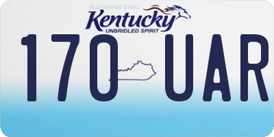 KY license plate 170UAR