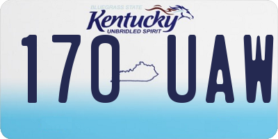 KY license plate 170UAW