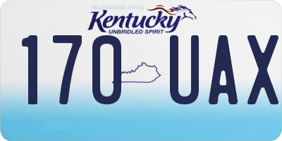KY license plate 170UAX