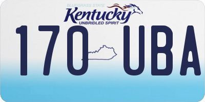 KY license plate 170UBA