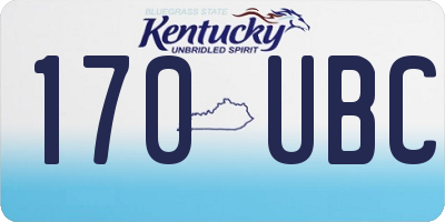 KY license plate 170UBC