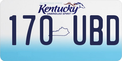 KY license plate 170UBD