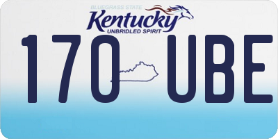 KY license plate 170UBE