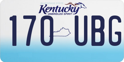 KY license plate 170UBG
