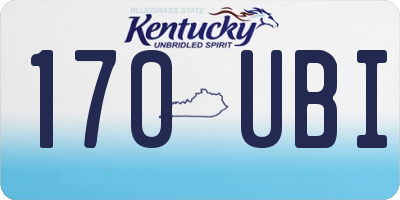KY license plate 170UBI