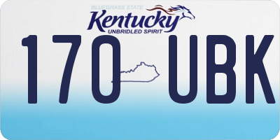 KY license plate 170UBK